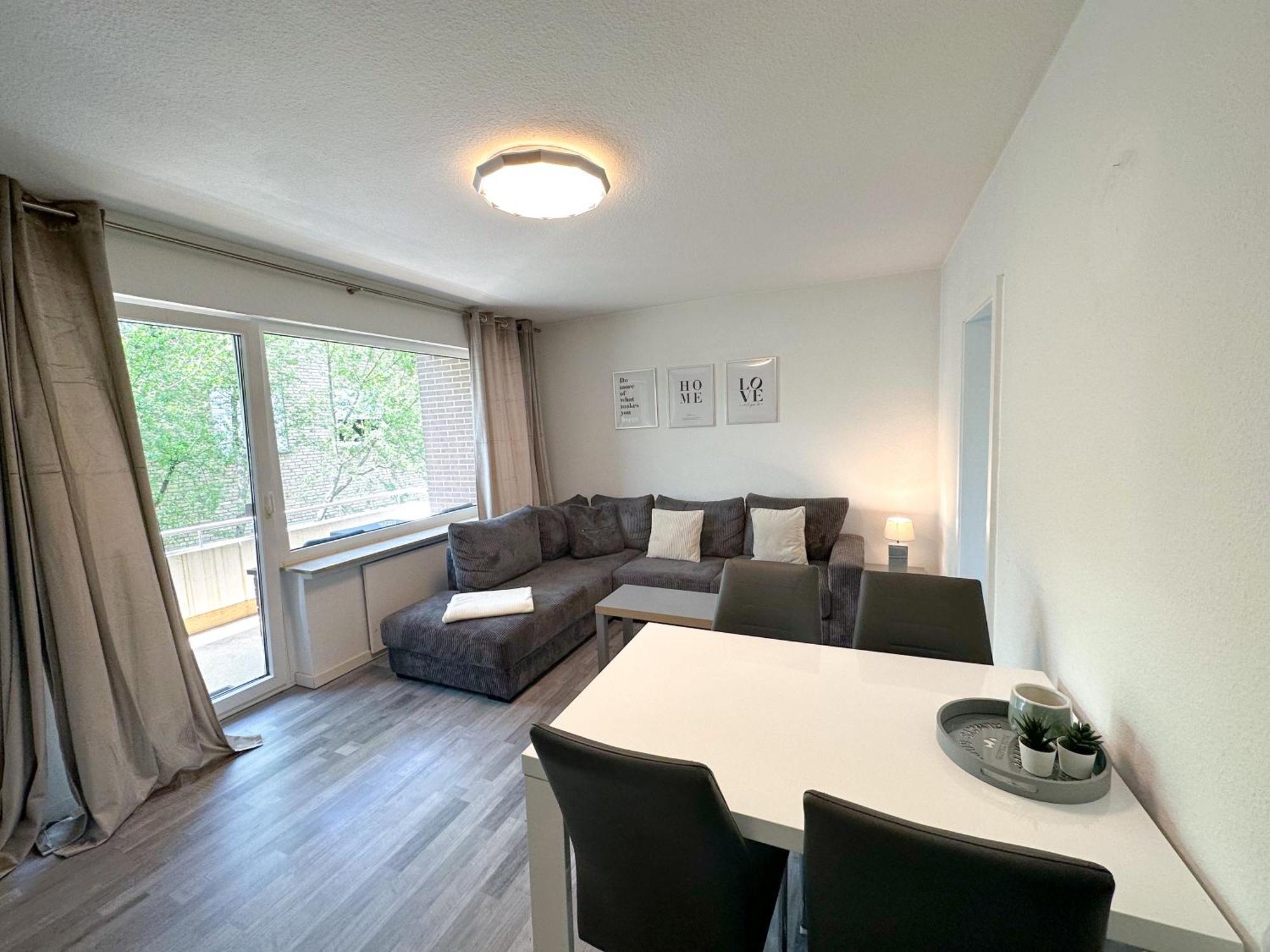Stilvolles, Frisch Renoviertes 2Zi Apartment Mit Kueche Und Balkon In Kliniknaehe Бад-Эйнхаузен Экстерьер фото